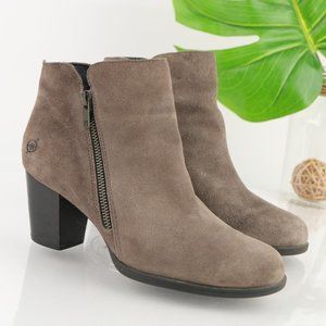 Born Womens Jeana Fashion Boot Size 7.5 Taupe Tan Suede Comfy Business Casual